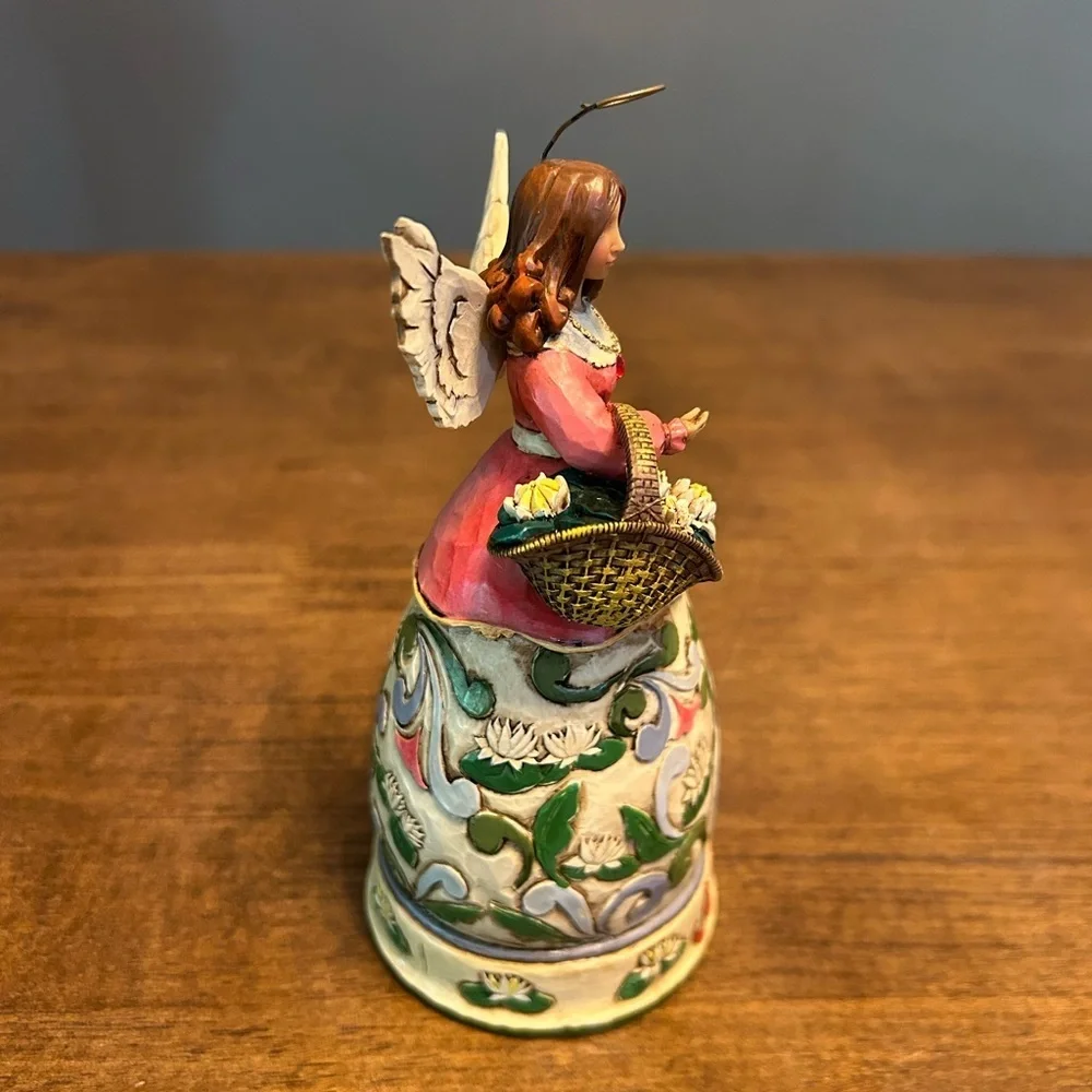 Jim Shore Angel July Birthday 2008 Ruby Water Lilies Heartwood Creek Figurine - Picture 6 of 7